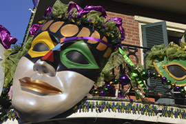 Experience Mardi                                                    Gras on the River